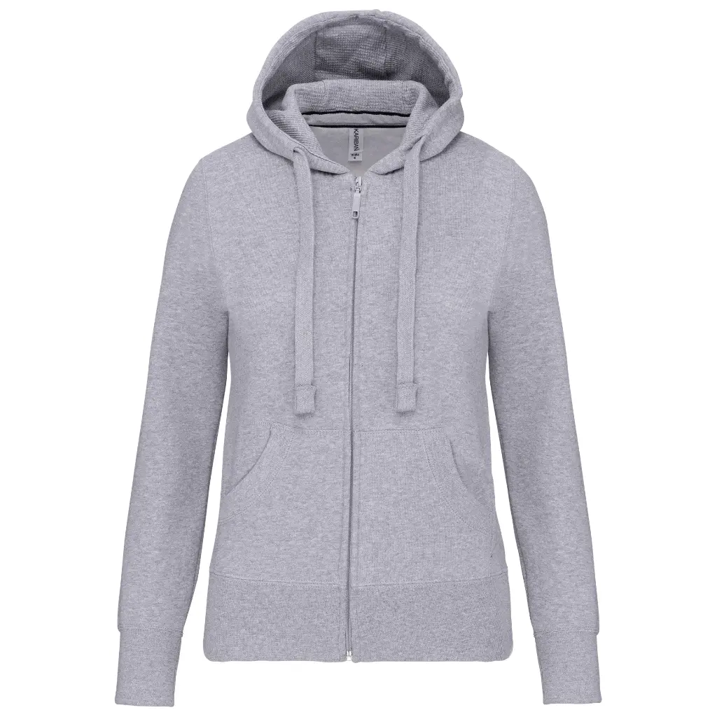 KARIBAN K464 - SWEAT SHIRT ZIP CAPUCHE FEMMES