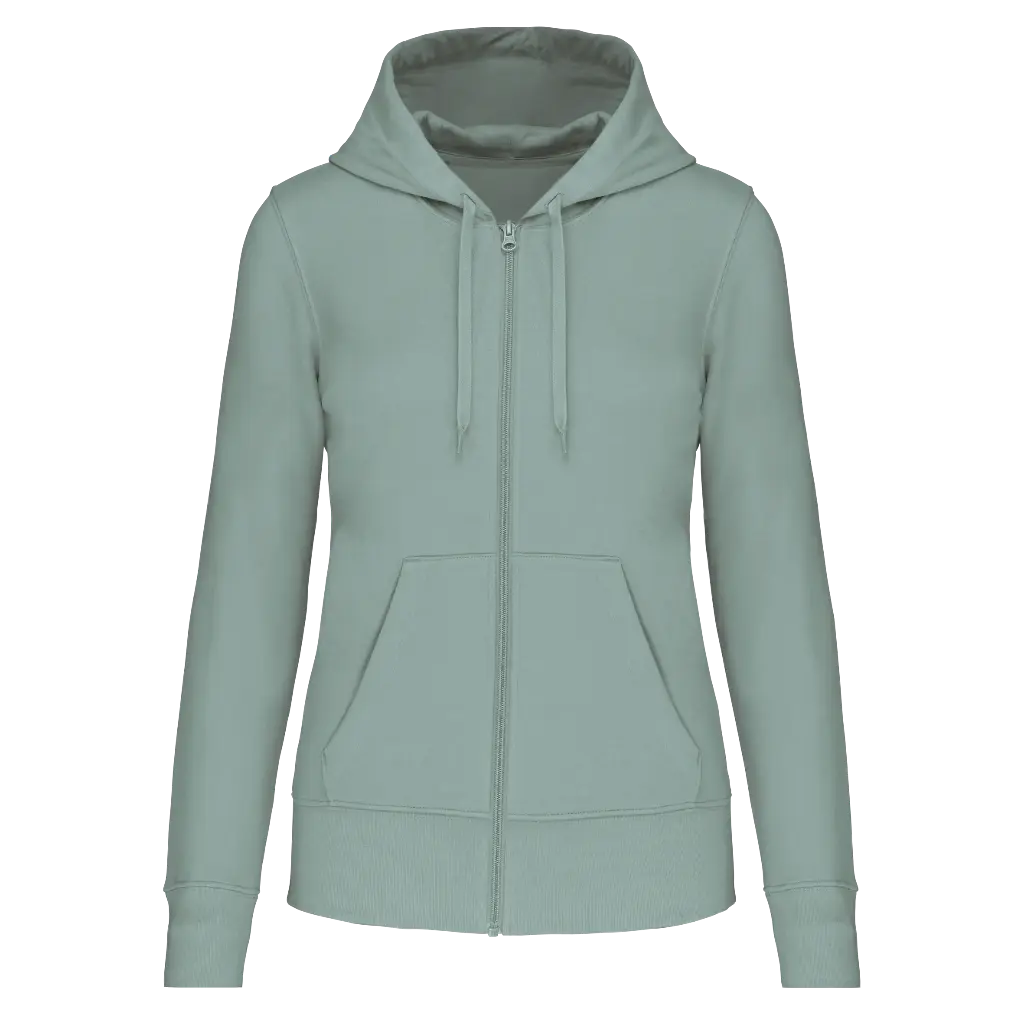 KARIBAN K4031 - SWEAT-SHIRT ÉCORESPONSABLE ZIPPÉ À CAPUCHE FEMME